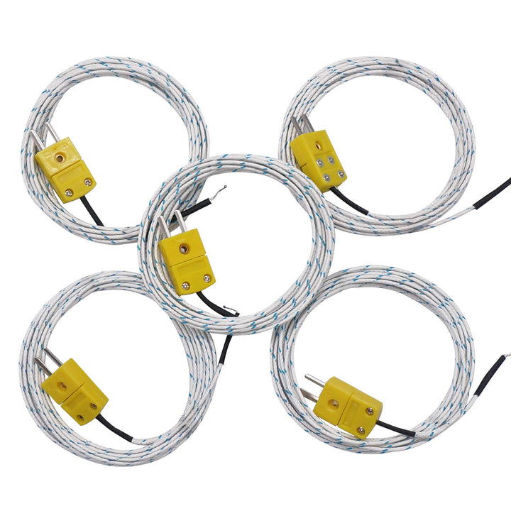 TWTADE 5pcs 3M K Type Mini-Connector Thermocouple Tempe