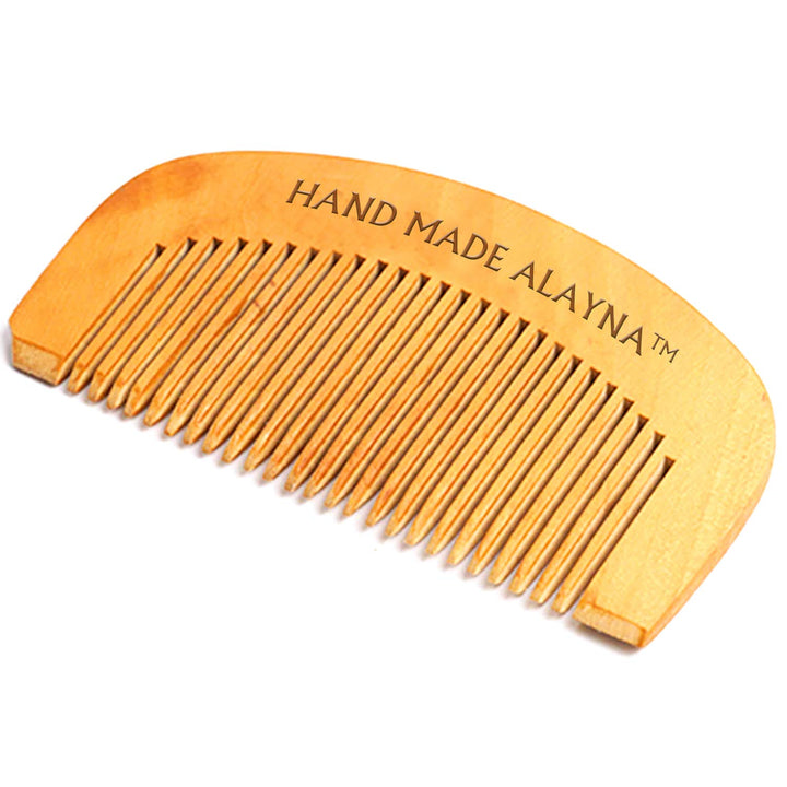 Hand Crafted Wooden Beard and Mustache Comb- Ideal for Applying Beard Oil