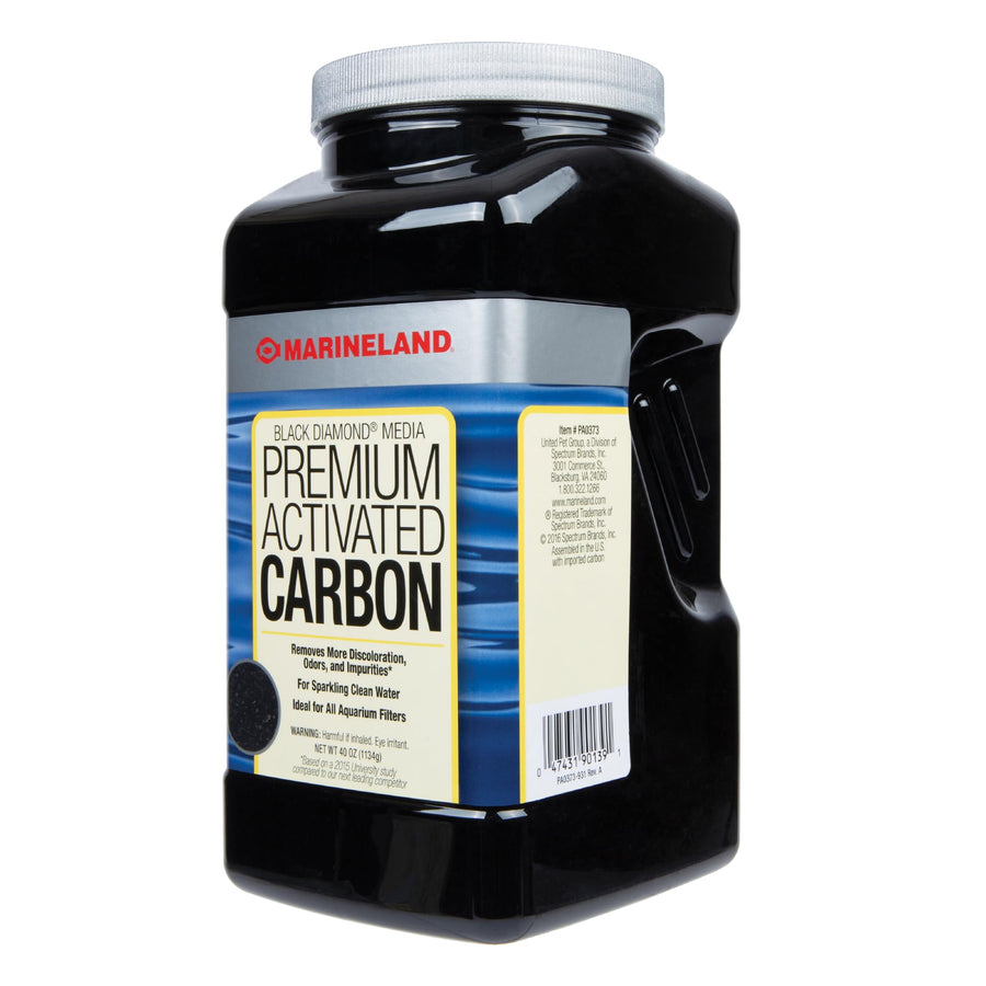 Marineland Black Diamond Premium Activated Carbon, Filter Media For Aquariums, 40 Ounces