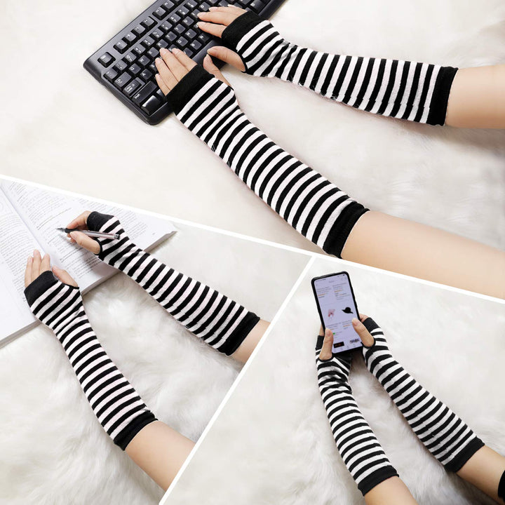 Bienvenu Punk Gothic Rock Long Arm Warmer Fingerless Gl