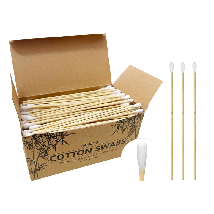 Cotton Swabs with Wooden Handle 6 Inch 700 Pieces Long Applicator Single Tip, Accessory For Gun Cleaning, Jewelry, Ceramics, Electronics, Fabric Decoration, Arts and Crafts, Cats and Dogs
