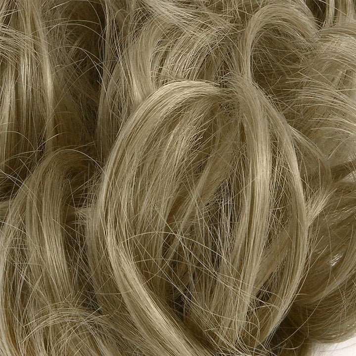 Hair Bun Extensions Wavy Curly Messy Donut Chignons Hair Piece Wig Hairpiece Ash Blonde