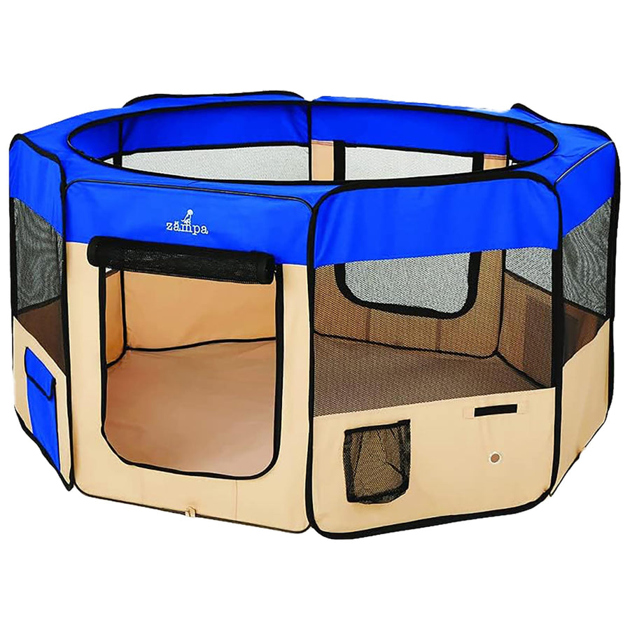 Dog Playpen Large 61x61x30 Pop Up Portable Playpen for Dogs and Cat, Foldable | Indoor/Outdoor Pen & Travel Pet Carrier + Carrying Case.