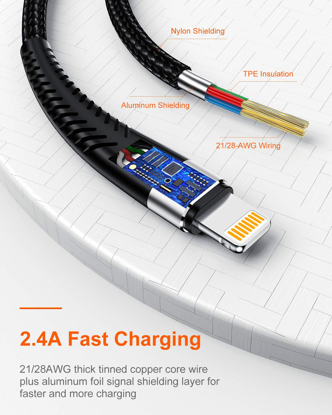 Apple iPhone Charger Cable 3ft, [ Apple MFi Certified ] 2Pack Lightning Cable 3 Foot,High Fast/Data Sync 3 Feet iPhone Charging Cable Cord for iPhone 13/12/11/11Pro/11Max/XS/XR/XS Max/8/7/6/5S/5/SE