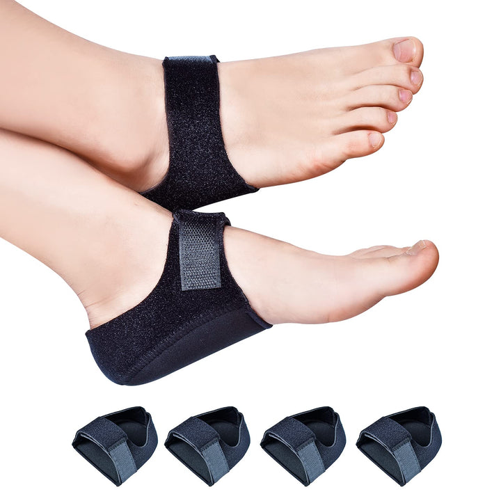 Heel Cups for Heel Pain, Heel Protectors, (2pairs New Material), Heel Support, Heel Cushion, Heel Cups for Plantar Fasciitis, Tendinitis, Heel Spur, Aching Feet Relieve