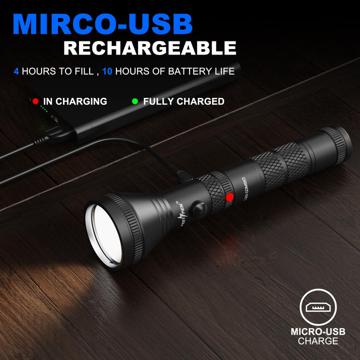 Rechargeable Flashlights High Lumens, 1200 Lumens Super Bright Handheld Flashlight, LED Tactical Flash Light with 4 Modes &amp; Waterproof for Outdoor, Camping, Home, Emergency, Hiking, Camper Gear