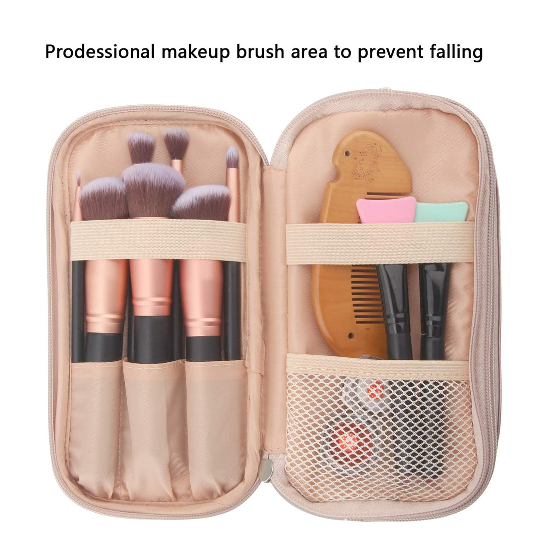 Makeup Bag for Women,Pouch Bag,Makeup Brush Bags Travel Kit Organizer Cosmetic Bag (cgold)