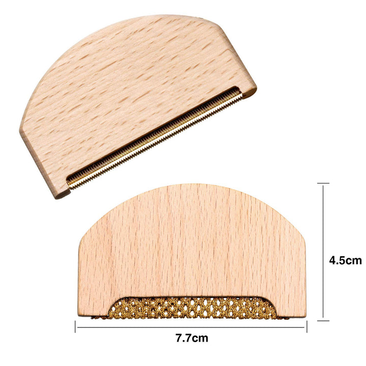 3 Pieces Wood Cashmere Comb and Wood Sweater Shaver Comb Combo Pack Fabric Sweater Shaver Lint Remover Comb with Lint Brush Multi-Fabric Shaver Removes Pilling, Fuzz and Lint from Garments