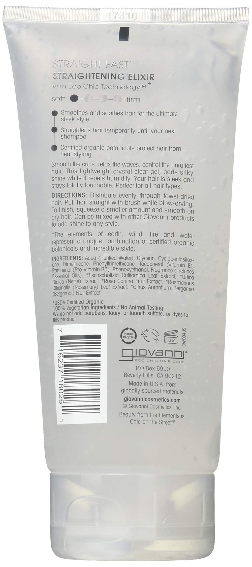 - Straight Fast- Eco Chic Hair Straightening Elixir (6.8 Ounces)