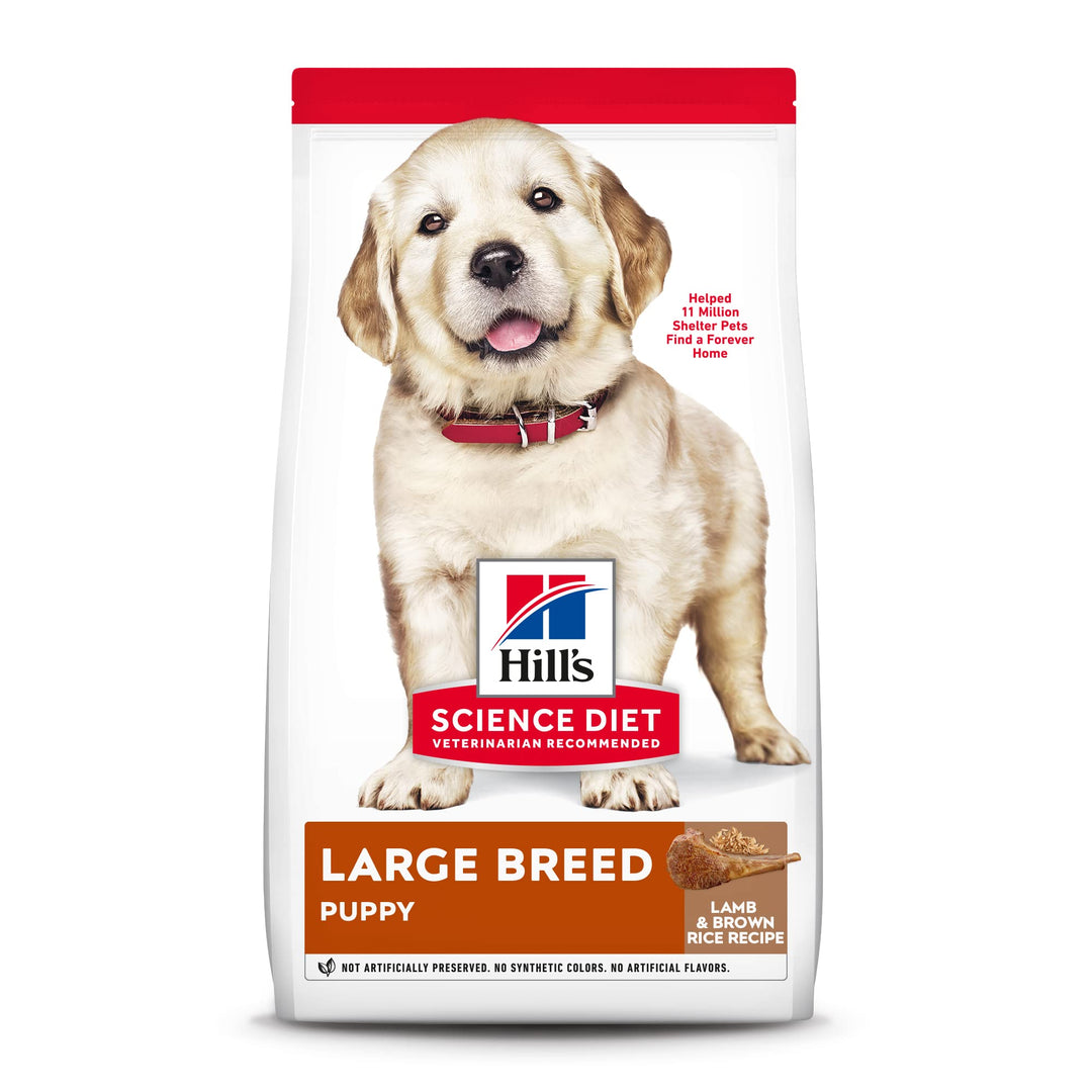 Hill&#39;s Science Diet Dry Dog Food, Puppy, Large Breeds, with Real Meat and Whole Grains, Lamb Meal And Brown Rice Recipe, 33 lb. Bag