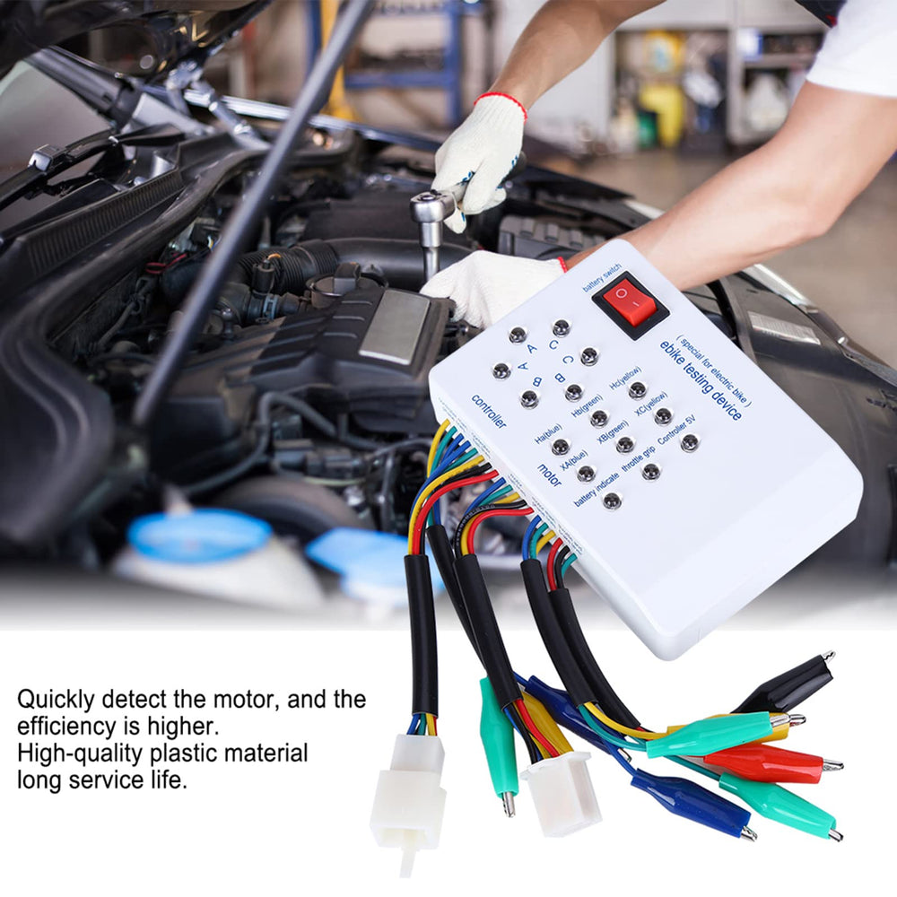 Brushless Motor Controller 115x80x26mm E-Bike Testing Device Electric Brushless Motor Controller Electro Car E-Bike Scooter Detector 9V Battery Electric Car Motor Tester