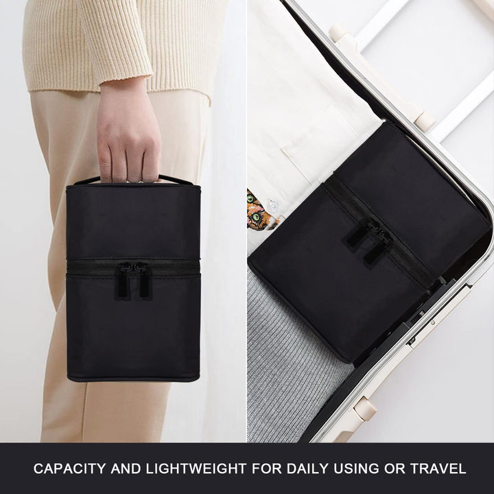 Black: Makeup Brush Organizer Artist Makeup Bag Brushes Set Case Professional Travelling Brush Pen Pencil Holder Make Up Cup Storage Organizer Case Pencil Pouch Cosmetic Bag for T