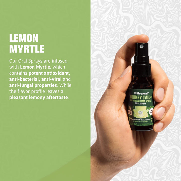 LIFE CYKEL Turkey Tail Mushroom Supplement Oral Spray w