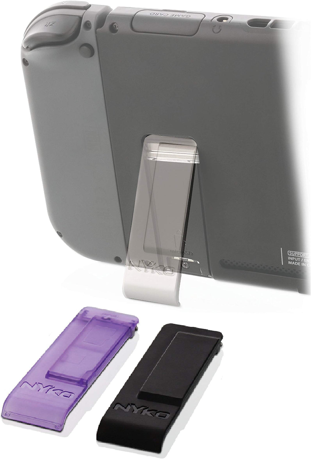Kick Stand Multi-Pak - 3 Various Color Replacement Kickstands with Built-In SD Card Storage for Nintendo Switch