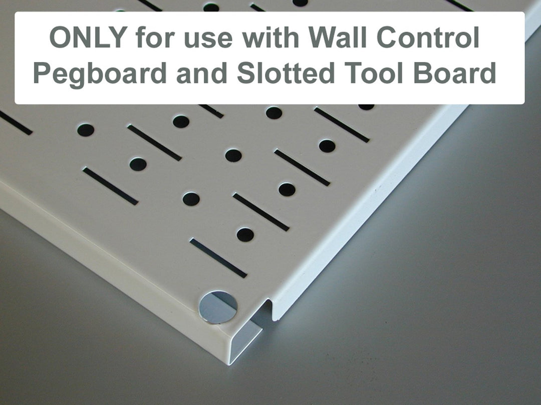 Pegboard Spray Can Holder Bracket and Aerosol Can Organizer for Pegboard and Slotted Tool Board – White