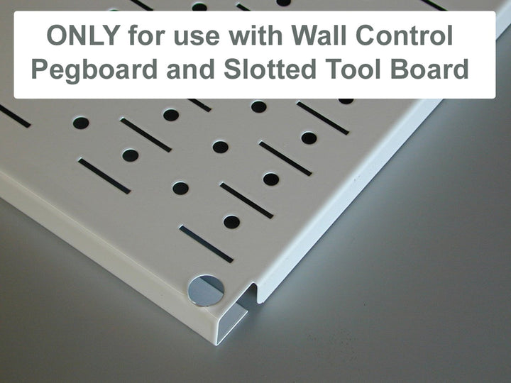 Pegboard Spray Can Holder Bracket and Aerosol Can Organizer for Pegboard and Slotted Tool Board – White