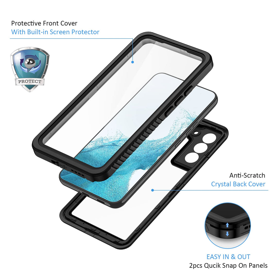 Lanhiem for Samsung Galaxy S22 Case, IP68 Waterproof Du