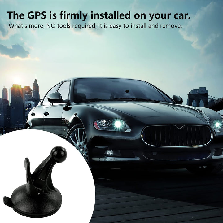 Replacement Cradle and Removable Car Windscreen Windshield Suction Cup Mount 17mm Swivel Ball GPS Holder Compatible for Garmin GPS Nuvi -Black