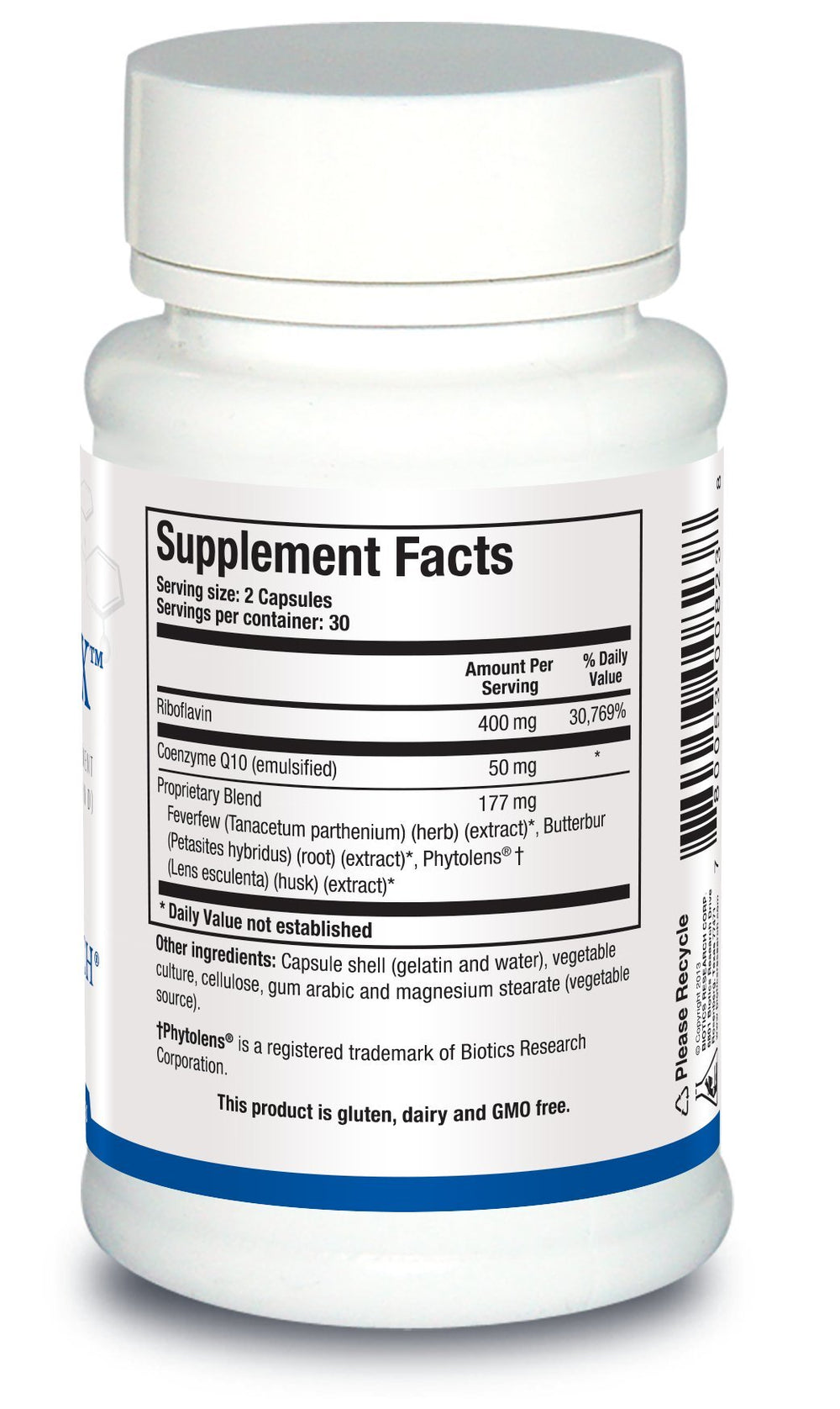 MygranX Neurological Support, Supports Mental Wellness & Calm Support, Muscle Relaxation, Butterbur, Feverfew 60 Capsules