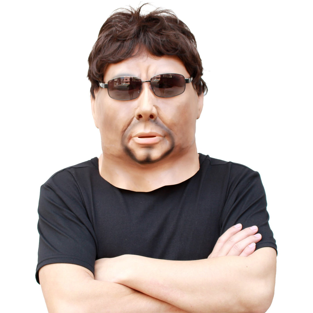 Novelty Halloween Costume Party Latex Human Realistic Head Mask Strong Man