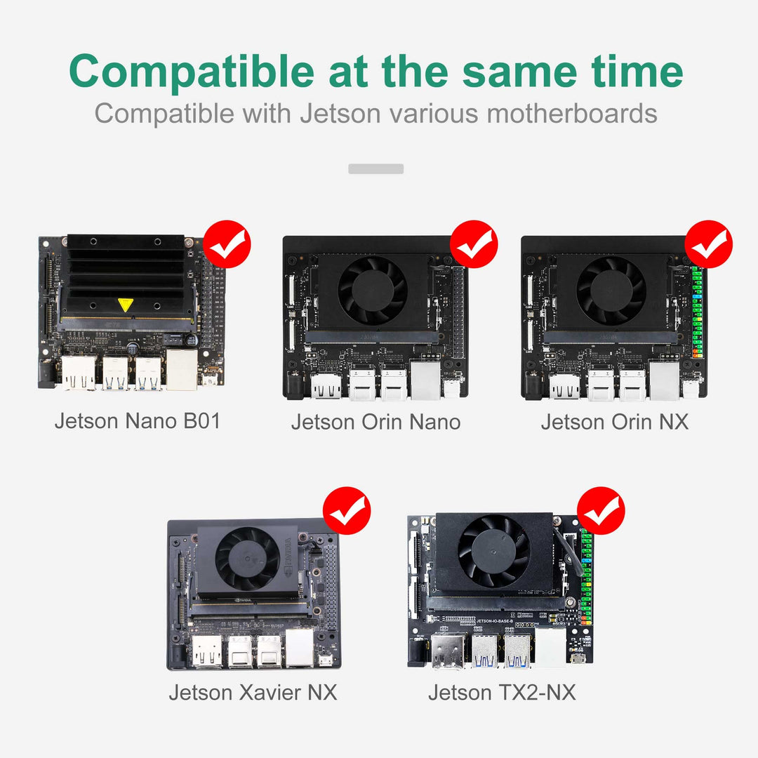 Jetson Orin Aluminum Alloy Case with WiFi Network Card Metal Case Compatible with Jetson Orin/Jetson Nano/Xavier NX/TX2 NX