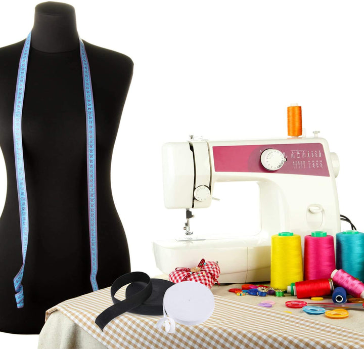 HANFINEE 3 Inch Wide Sew on Elastic Band Knitted Elastic with Heavy Stretch for Sewing Crafts DIY,Waistband,Bedspread,Cuff (White,5 Yards)