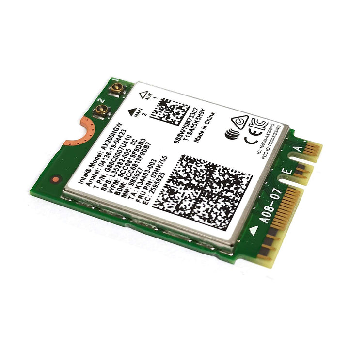 WiFi 6 Intel AX200 Up to 2974Mbps with Bluetooth 5.1 Wireles M.2 2.4G/5Ghz Card for Laptop PC with Windows 64 bit - Intel Model AX200NGW