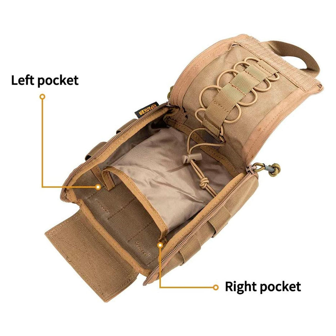 Tactical First Aid Kits Medical Utility Pouch Molle EMT Pouch Quick Release Emergency Survival Kits (Coyote Brown)