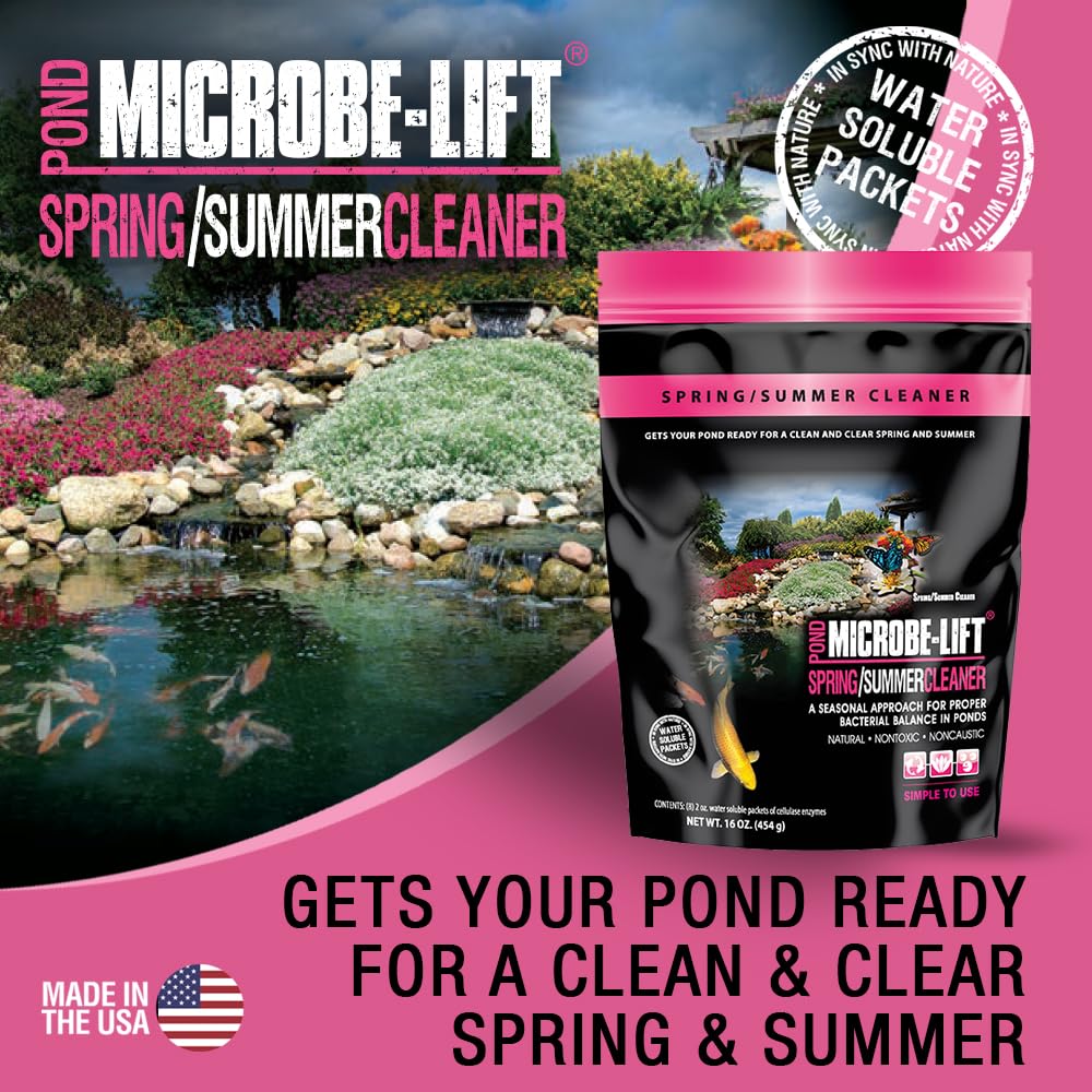 10XSSCX1 Spring and Summer Pond and Outdoor Water Garden Cleaner, Safe for Live Koi Fish, Plant Life, and Decor, 16 Ounces