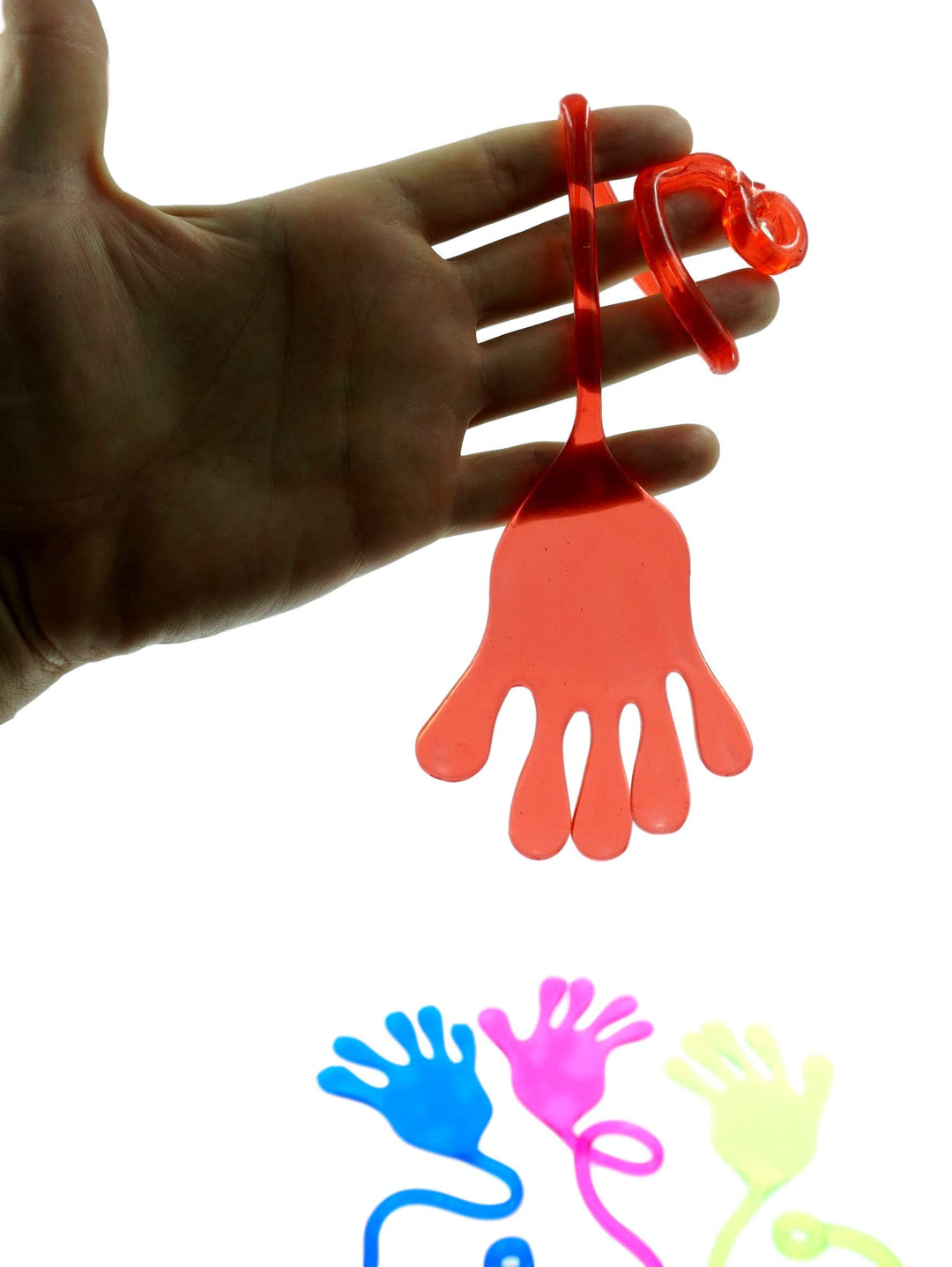 Super Stretchy Sticky Hand Fidget Toy (1 Pack, 2 Sticky Hands) Sticky Slap Hand for Kids &amp; Adults. Bulk Party Favors Goodie Bag Birthday Gifts Easter Basket Stuffers Classroom Prizes. 315-1