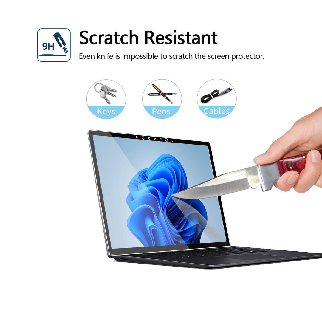 Screen Protector for Surface Laptop 6/ Laptop 5 13.5 Inch,Tempered Glass/Easy Installation/Ultra Clear/Round Edge, Compatible for Microsoft Surface Laptop 4/3/2/1, 2-Pack