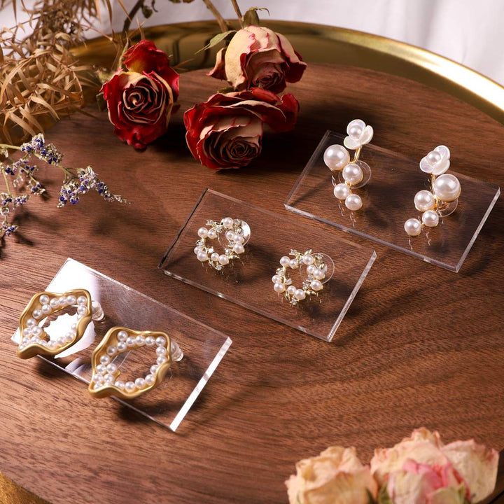 10pcs Clear earring jewelry display cards, Acrylic earring organizer cards for selling, Transparent stud earring holder Jewelry stand for showacrylic earring cards 10pcs