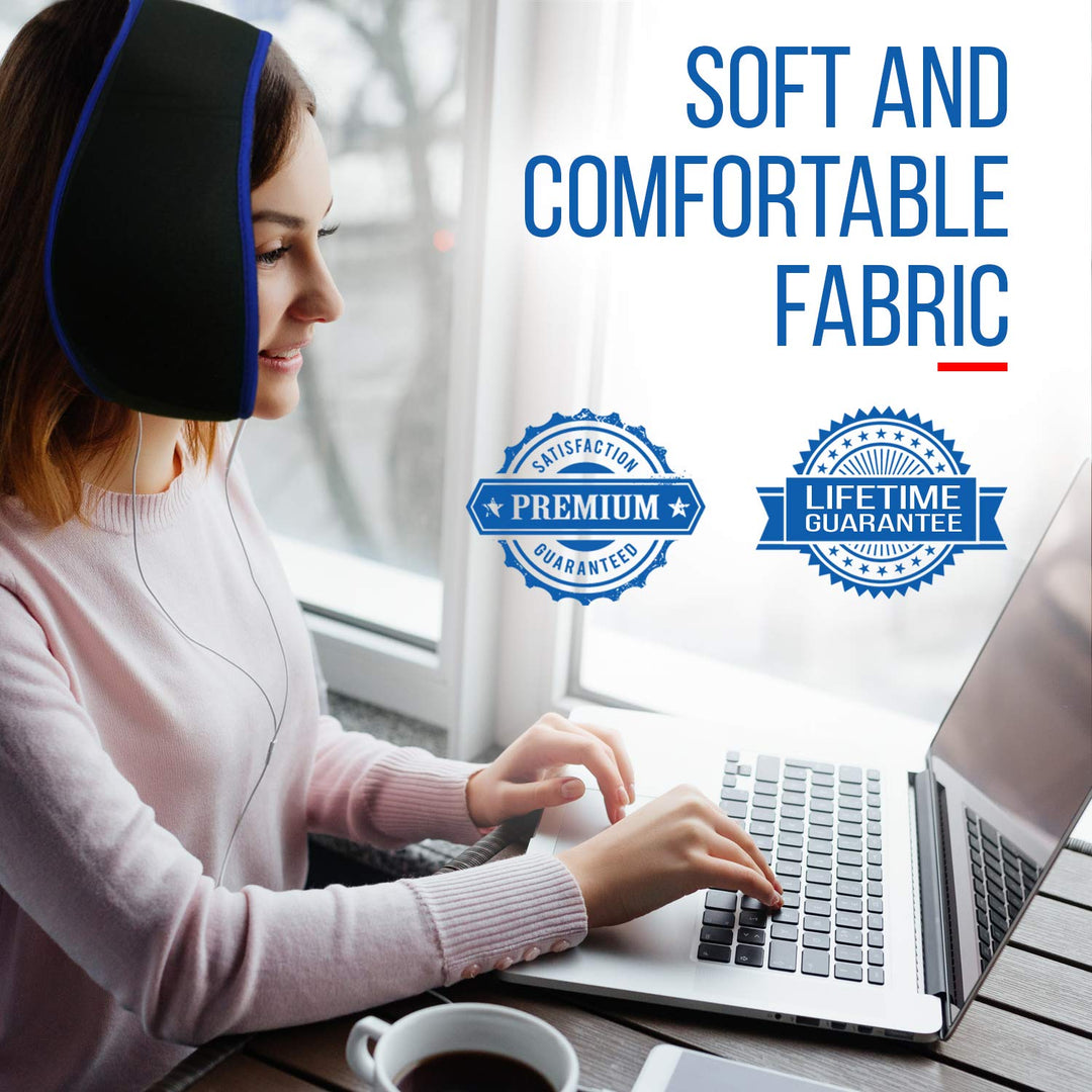 Face Ice Pack - Use as Wisdom Teeth Ice Pack, TMJ Relief Products, Jaw Pain - Hot &amp; Cold Therapy for Chin, Headaches, Post Surgery Treatment - Adjustable Face Wrap Includes 4 Gel Packs
