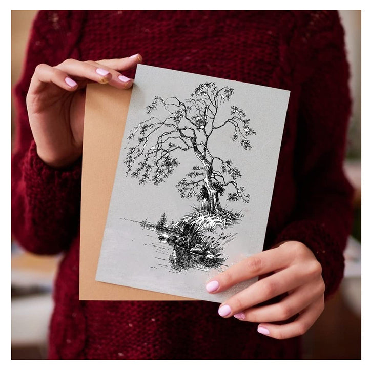 Beautiful Scenery Tree Clear Stamps for DIY Scrapbooking Decorative Card Making Photo Album Crafts Silicone Stamp Fun Decoration Supplies