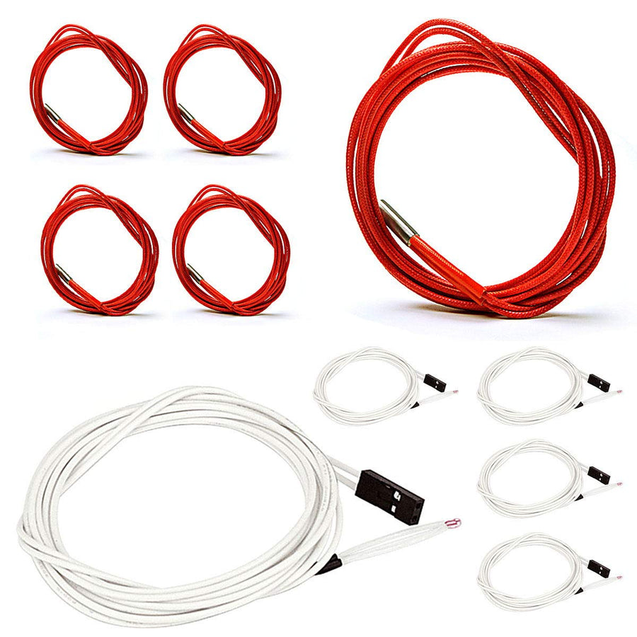 Ewigkeit 12V 40W Ceramic Cartridge Heater and 3950 100K NTC Thermistor with Female Pin Head for RepRap 3D Printer Heatbed or Hot End