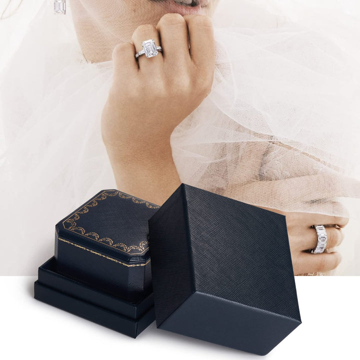 Noble Engagement Ring Box Octagonal Ring Box for Wedding Ceremony