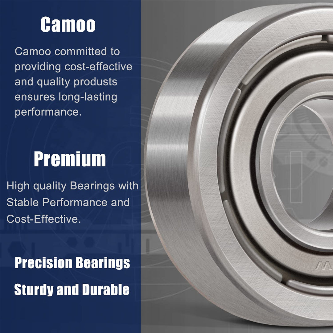 10 Pack R8ZZ Premium Double Metal Shielded Bearings 1/2 x 1-1/8 x 5/16 Inch Stable Performance and Cost Effective, Deep Groove Ball Bearings