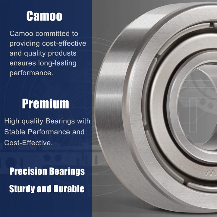 10 Pack R8ZZ Premium Double Metal Shielded Bearings 1/2 x 1-1/8 x 5/16 Inch Stable Performance and Cost Effective, Deep Groove Ball Bearings