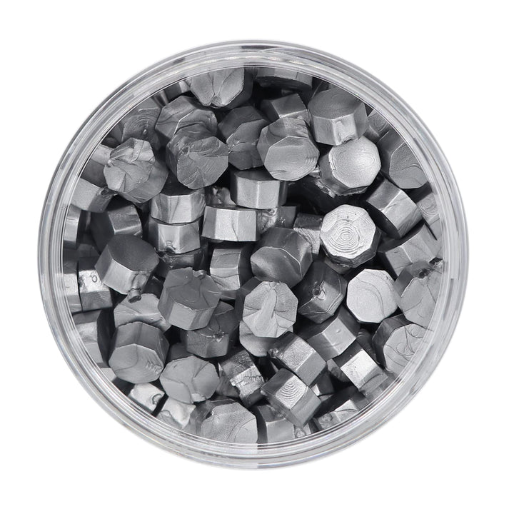 230 Pcs Metallic Luster Sealing Wax Beads for Wax Seal Stamp, Perfect for Cards Envelopes, Wedding Invitations, Wine Packages, Gift Wrapping (Silver)