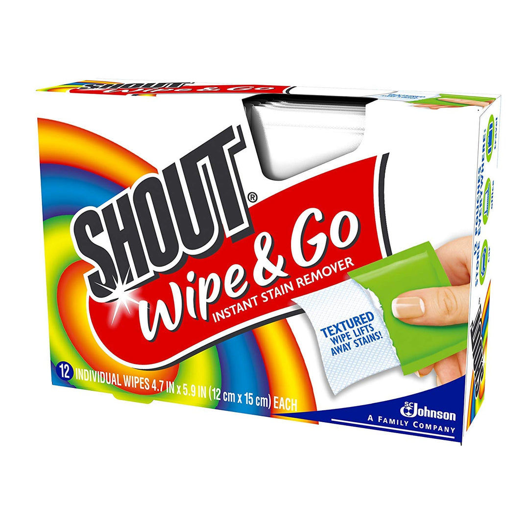 Shout Wipe &amp; Go 12Ct Wipes 4 Pack, Multicolor,1