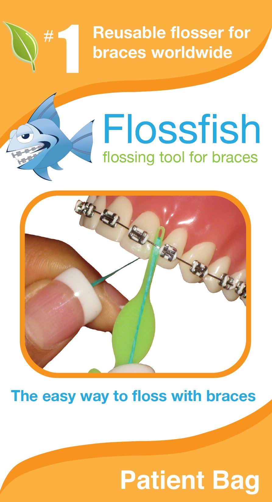 FlossFish - Reusable Orthodontic flossers 5 Mixed Color