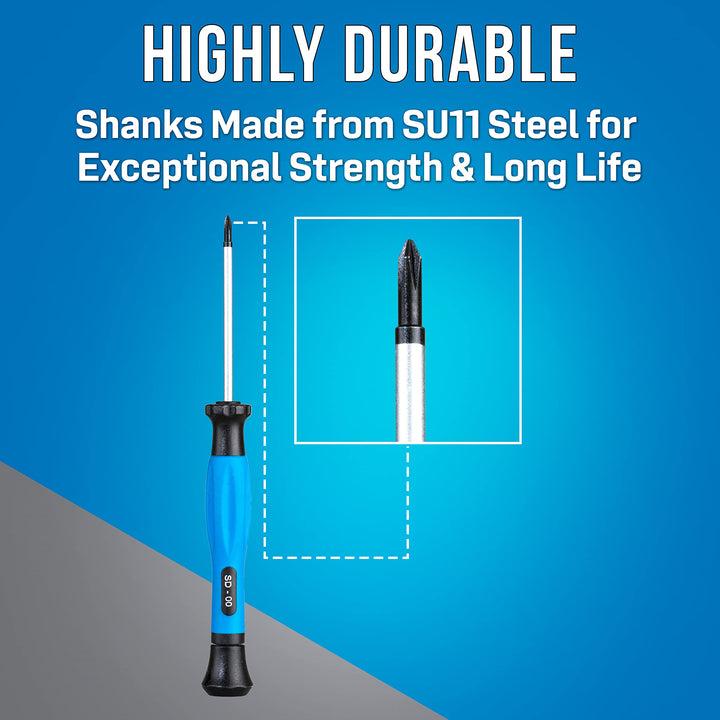 Jonard Tools SDKP-2 Phillips #00 &amp; Cabinet Slotted Precision Screwdriver Set