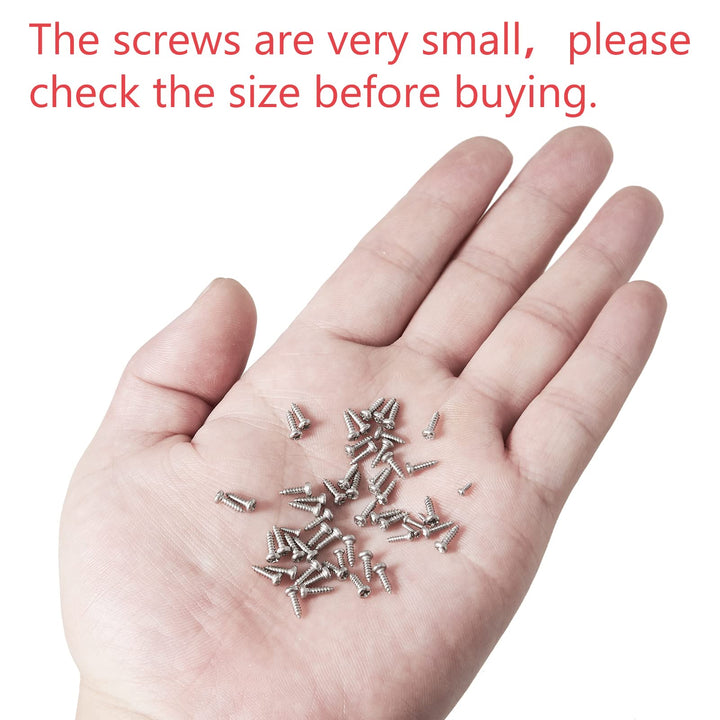 Carbon Steel Micro Eyelass Repair Screws Kit M1 M1.2 M1.4 M1.7 Tiny Phillips Round Head Watch Repair Screw , 1000 pcs Small Sunglass Self-Tapping Phillips Screws with Tweezers