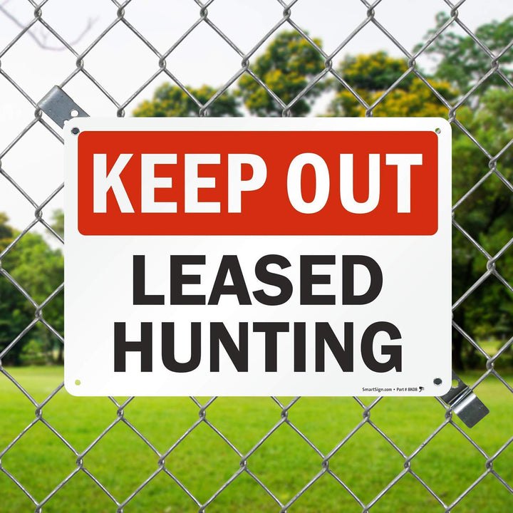 SmartSign Keep Out - Leased Hunting Sign | 10 x 14 Alum