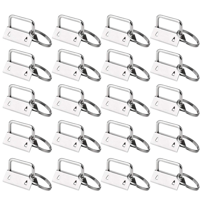 HRLORKC 50 Sets Key Fob Hardware Key Fob Keychain Wristlet with Split Ring 1 Inch