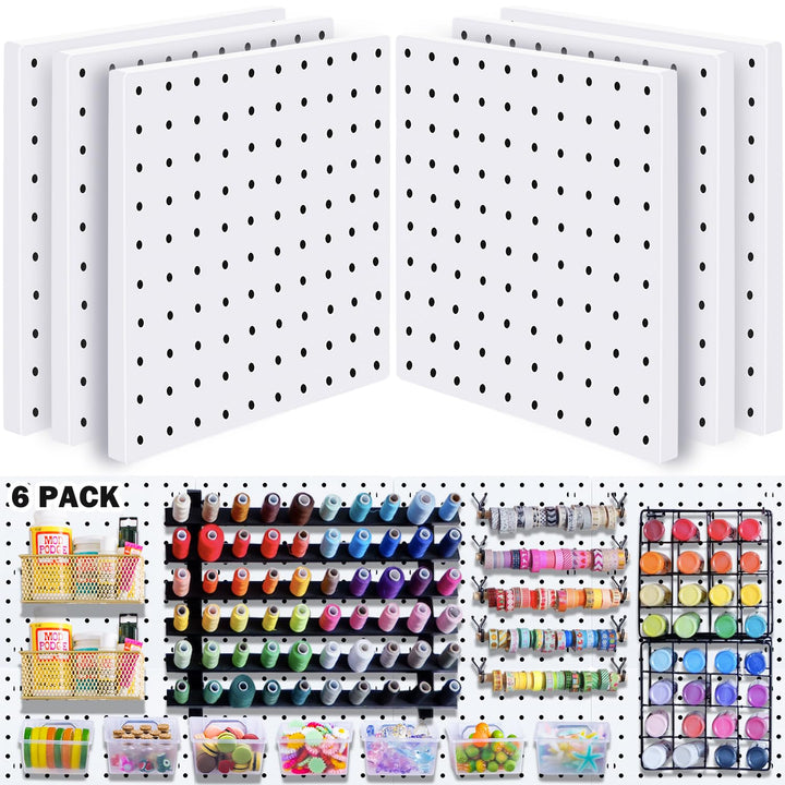 6Pcs Pegboard, Peg Board, Pegboard Wall Organizer, Moun