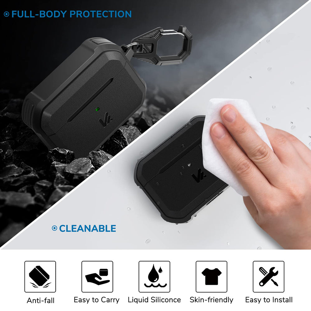 KMMIN Compatible with Apple Airpod Pro Case, Full-Body 