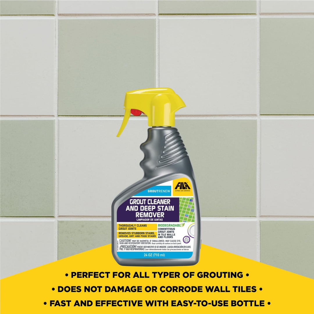 FILA Filagrout Net 24 OZ, Grout Cleaner for Tile Floors, Ceramic Tile and Porcelain Tile, Non-acid and Biodegradable