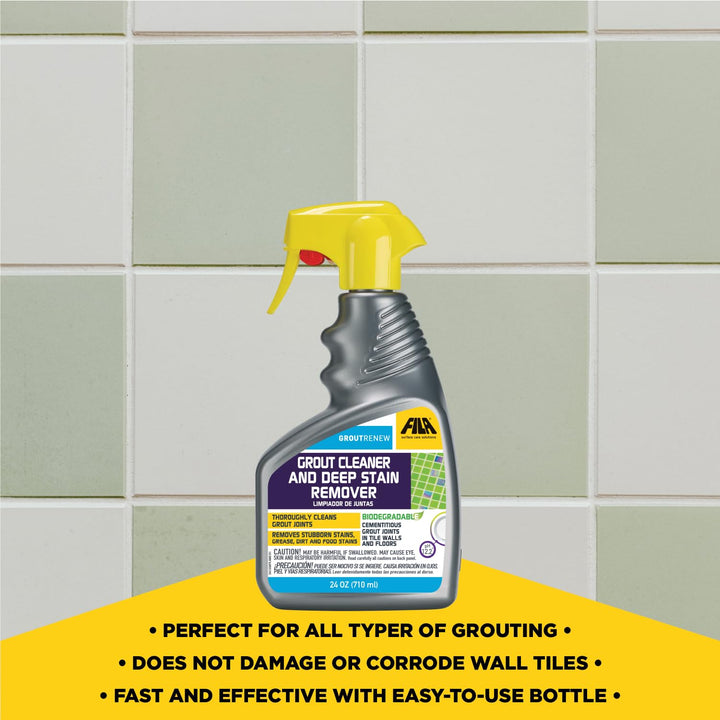 FILA Filagrout Net 24 OZ, Grout Cleaner for Tile Floors, Ceramic Tile and Porcelain Tile, Non-acid and Biodegradable
