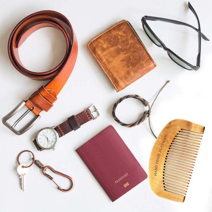 Hand Crafted Wooden Beard and Mustache Comb- Ideal for Applying Beard Oil